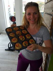 Whole30 lunch: parma frittata muffins