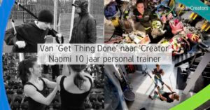 een collage van 4 foto's van Naomi Roeleveld als personal trainer