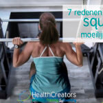 Naomi doet een diepe back squat